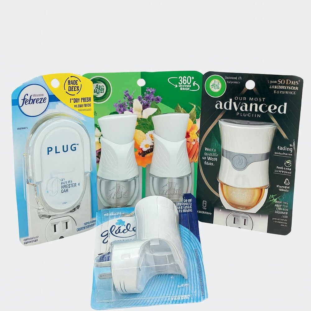 Bundle of 4 Plug-In Warmers – Air Wick, Febreze & Glade (New in Package)